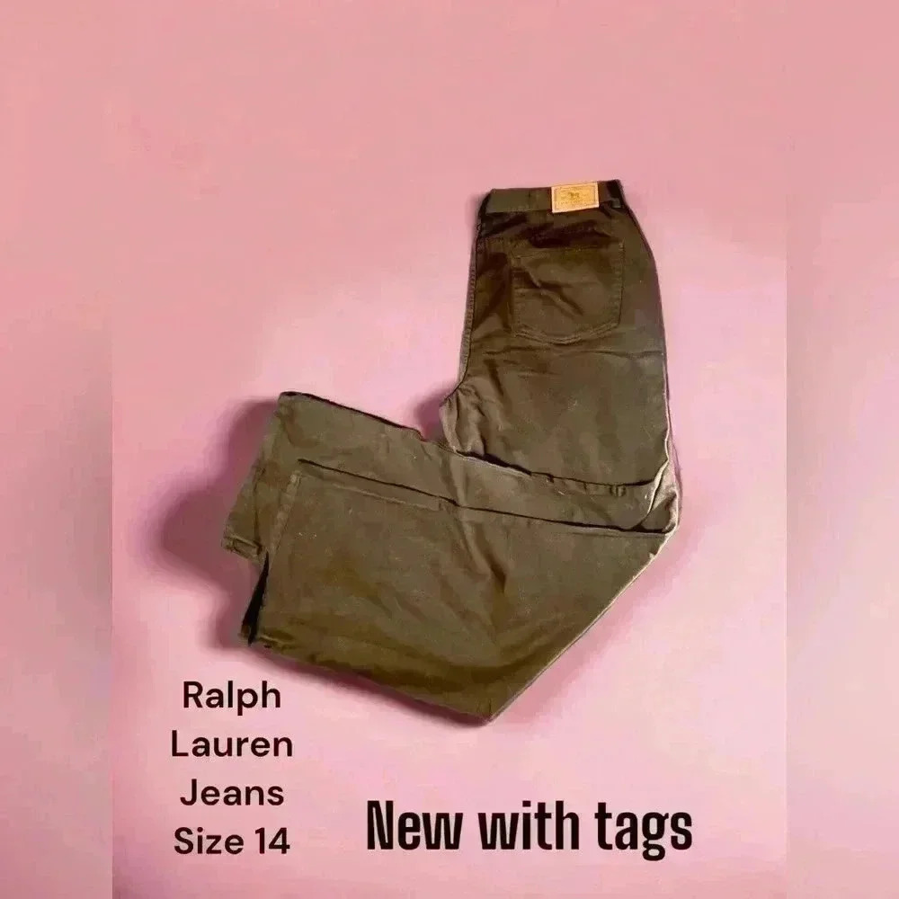 New with tags Ralph Lauren‎ black denim jeans size 14